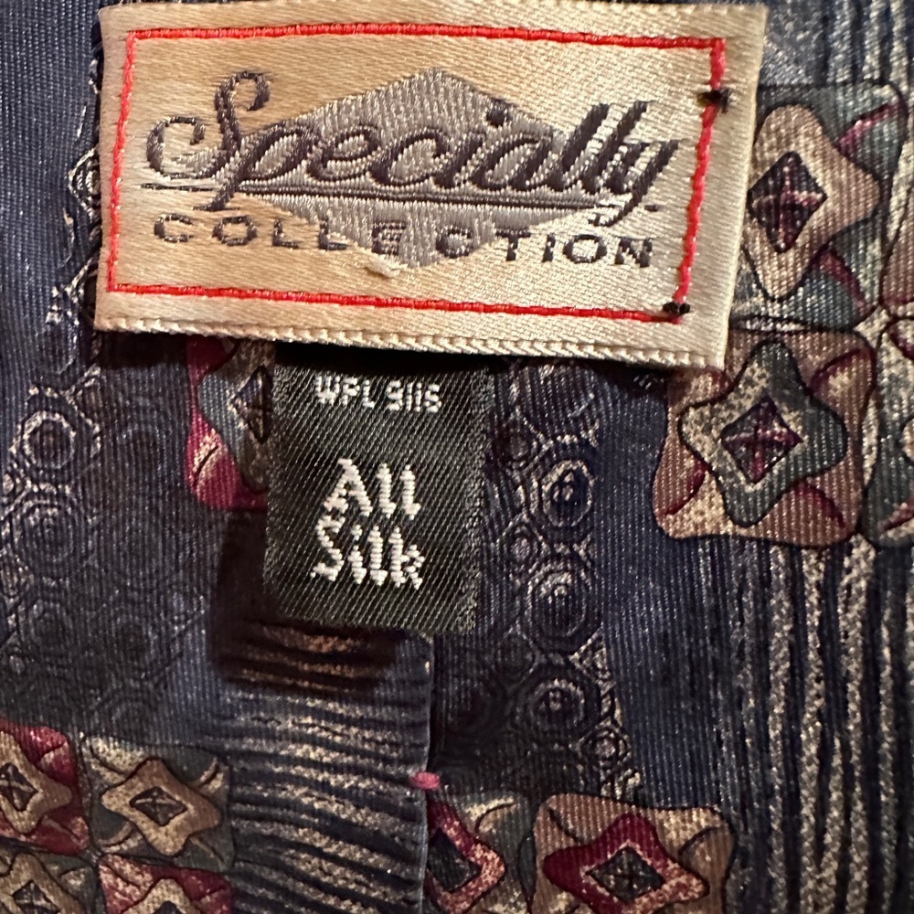 Multi Colored Patterned All Silk Tie By Specially… - image 3